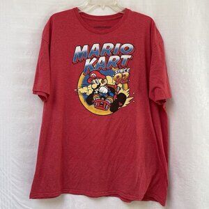 Nintendo Red Mario Kart Since 92 Gamer Tee T Shirt Mens 2X Casual Vacation Y2K